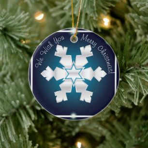 We wensen je een prettige kerst! Gelukkig nieuwjaa Keramisch Ornament