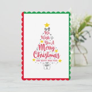 We wensen je een prettige kerstfeestkaart feestdagenkaart