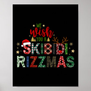We wensen je een Skibidi Rizzmas Kerstmis Grappige Poster