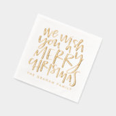 We wensen je een vrolijk kerstlied folie servetten (Links)