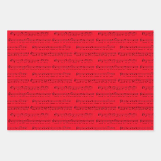 We wensen je een vrolijk kerstlied inpakpapier vel (Voorkant)