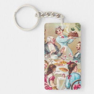 We Wensen Je Prettig Kerstmis - Vintage Kaart Sleutelhanger