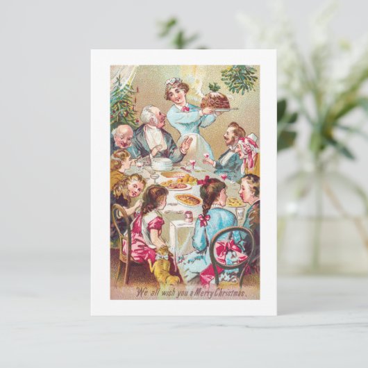 We wensen jullie allemaal een prettig kerstfeest kaart (Staand voorkant)