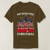 We wensen jullie Ameri-kerst grappige prettige ker T-shirt (Design voorkant)