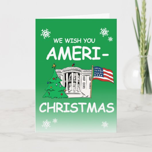 We wensen u een Ameri-Kerstmis van Biden Harris 20 Feestdagen Kaart (Voorkant)
