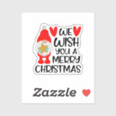 We wensen u een heel prettig kerstfeest sticker (Vel)