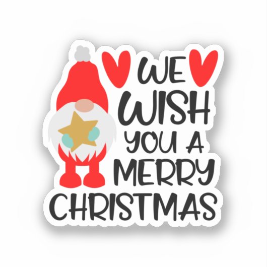 We wensen u een heel prettig kerstfeest sticker (Voorkant)