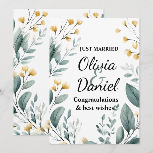 We wensen u een leven lang liefde en geluk kaart (Voorkant / Achterkant)