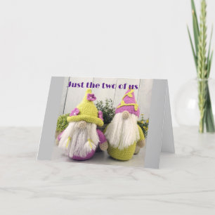 "WE" WENSEN "U" EEN MERRY CHRISTMAS (ZEGT GNOMES) FEESTDAGEN KAART