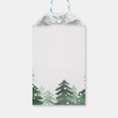 We wensen u een prettig kerstbos cadeaulabel (Achterkant)