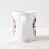 We wensen u een prettig kerstcadeaumonogram grote koffiekop (Achterkant)