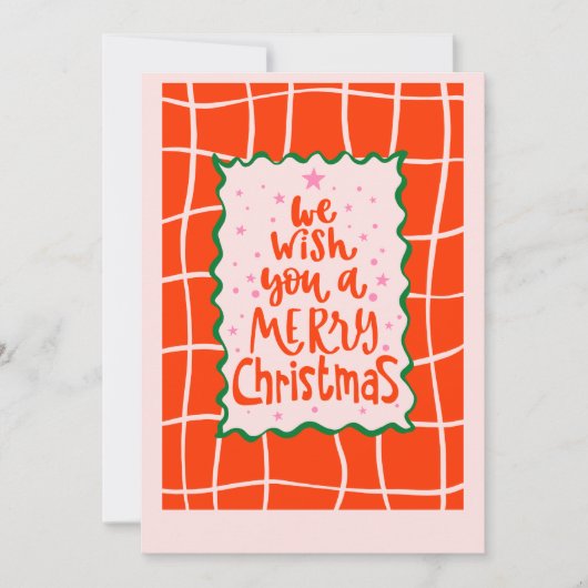 We wensen u een prettig kerstfeest feestdagenkaart (Voorkant)