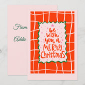 We wensen u een prettig kerstfeest feestdagenkaart (Voorkant / Achterkant)