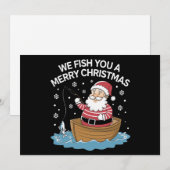 We Wensen U Een Prettig Kerstfeest Visser Vissen Feestdagenkaart (Voorkant / Achterkant)