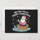 We Wensen U Een Prettig Kerstmis Visser Vissen  Feestdagenkaart (Voorkant)