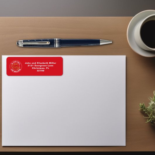 We wensen u een prettig kerstrood etiket