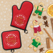 We wensen u een prettig kerstrood ovenwant & pannenlap set