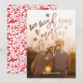 We wensen u een prettige Folie voor kerstfeest Roo Feestdagenkaart (Voorkant / Achterkant)