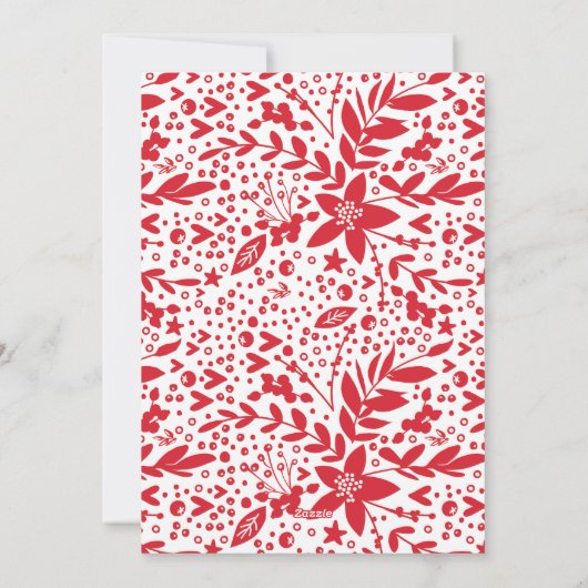 We wensen u een prettige Folie voor kerstfeest Roo Feestdagenkaart (Achterkant)