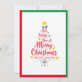 We wensen u een prettige kerstboomfeestdag. feestdagenkaart (Voorkant)