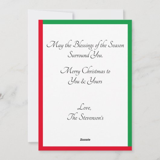 We wensen u een prettige kerstboomfeestdag. feestdagenkaart (Achterkant)