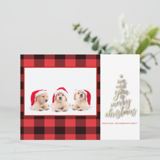 We wensen u een prettige kerstbufferfoto (Staand voorkant)