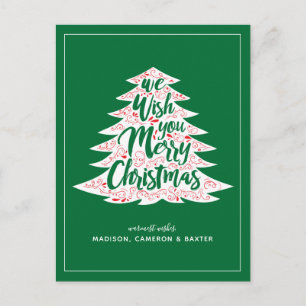 We wensen u een prettige kerstdag briefkaart