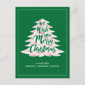 We wensen u een prettige kerstdag briefkaart (Voorkant)