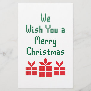 We wensen u een prettige kerstdag briefpapier