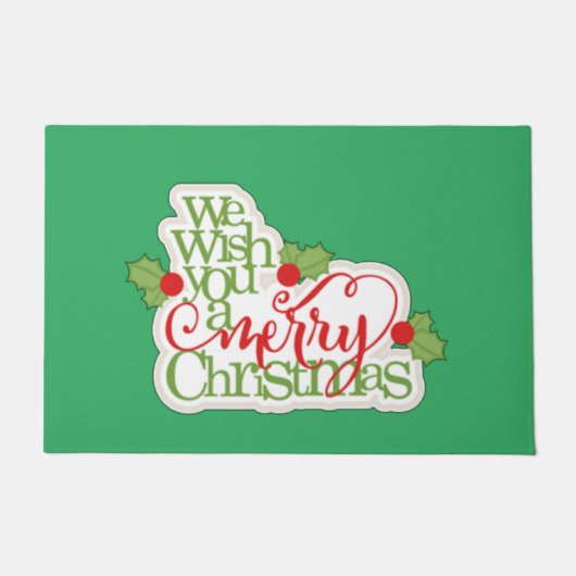We wensen u een prettige kerstdag deurmat (Voorkant)