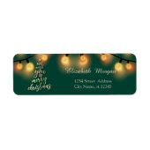 We wensen u een prettige kerstdag, een straathyte. etiket (Voorkant)