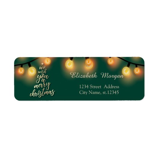 We wensen u een prettige kerstdag, een straathyte. etiket (Voorkant)