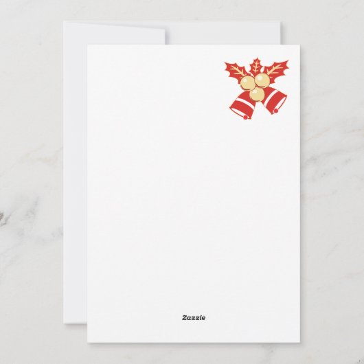 We wensen u een prettige kerstdag feestdagenkaart (Achterkant)