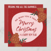 We wensen u een prettige kerstdag feestdagenkaart (Voorkant / Achterkant)