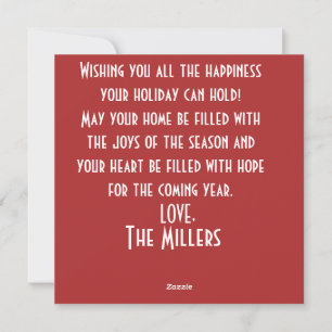 We wensen u een prettige kerstdag feestdagenkaart