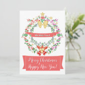 We wensen u een prettige kerstdag feestdagenkaart (Staand voorkant)