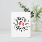 We wensen u een prettige kerstdag feestdagenkaart (Staand voorkant)