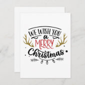 We wensen u een prettige kerstdag feestdagenkaart (Voorkant / Achterkant)