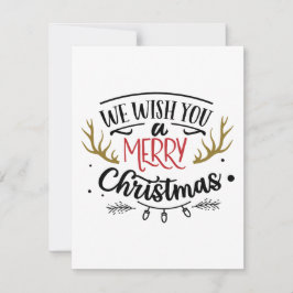 We wensen u een prettige kerstdag feestdagenkaart