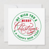 We wensen u een prettige kerstdag feestdagenkaart (Voorkant)