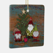 We wensen u een prettige kerstdag | Gnomen | Folkk Keramisch Ornament (Rechts)