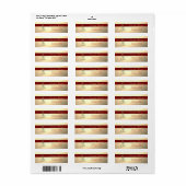 We wensen u een prettige kerstdag, gouden boom etiket (Full Sheet)