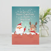 We wensen u een prettige kerstdag kaart (Staand voorkant)