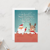 We wensen u een prettige kerstdag kaart (Voorkant / Achterkant in situ)