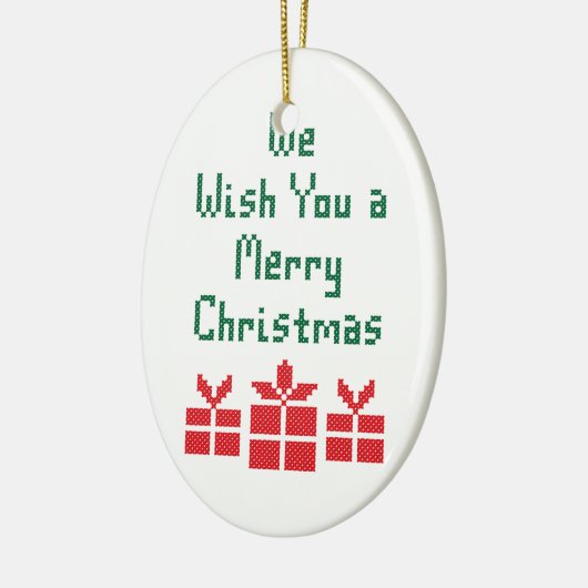 We wensen u een prettige kerstdag keramisch ornament (Links)