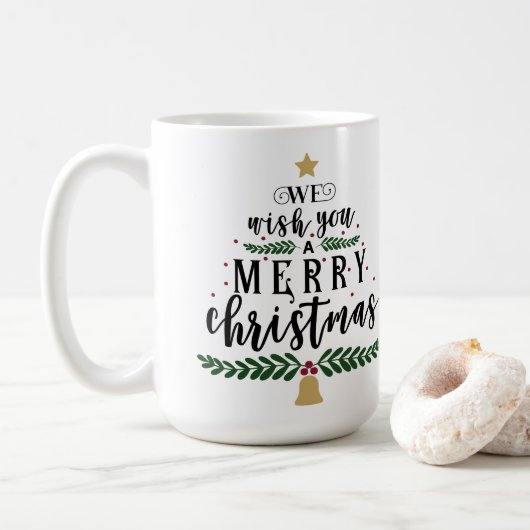 We wensen u een prettige kerstdag koffiemok (Met donut)