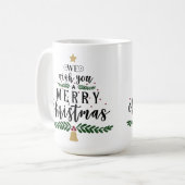 We wensen u een prettige kerstdag koffiemok (Voorkant links)