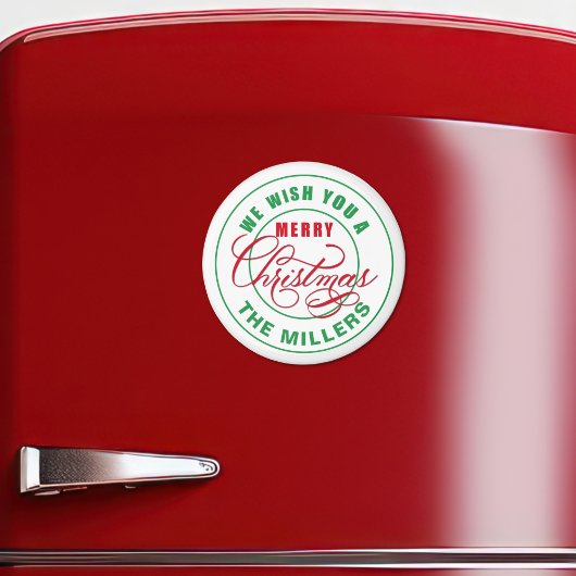 We wensen u een prettige kerstdag magneet