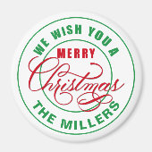 We wensen u een prettige kerstdag magneet (Voorkant)