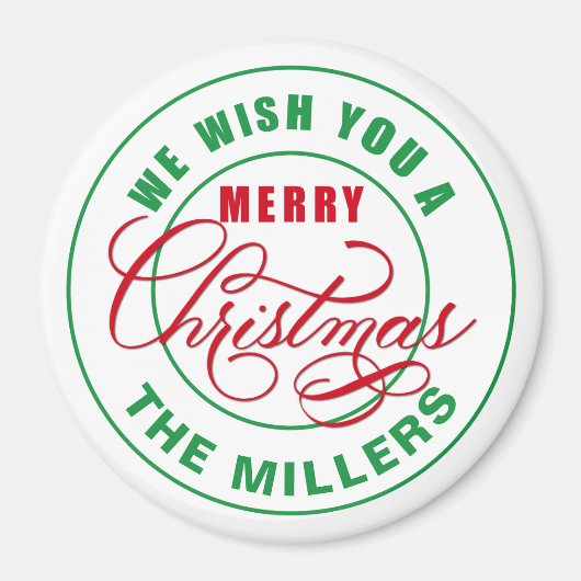 We wensen u een prettige kerstdag magneet (Voorkant)